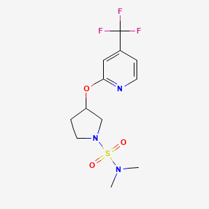 N,N-dimethyl-3-((4-(trifluoromethyl)pyridin-2-yl)oxy)pyrrolidine-1-sulfonamide