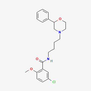 molecular formula C22H27ClN2O3 B2889690 5-chloro-2-methoxy-N-(4-(2-phenylmorpholino)butyl)benzamide CAS No. 953916-30-8