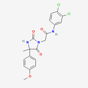 molecular formula C19H17Cl2N3O4 B2889700 N-(3,4-dichlorophenyl)-2-[4-(4-methoxyphenyl)-4-methyl-2,5-dioxoimidazolidin-1-yl]acetamide CAS No. 1052561-29-1