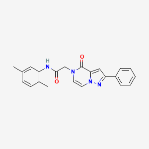 molecular formula C22H20N4O2 B2889716 N-(2,5-dimethylphenyl)-2-(4-oxo-2-phenylpyrazolo[1,5-a]pyrazin-5(4H)-yl)acetamide CAS No. 941963-05-9