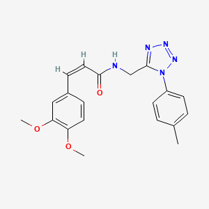 molecular formula C20H21N5O3 B2889717 (Z)-3-(3,4-dimethoxyphenyl)-N-((1-(p-tolyl)-1H-tetrazol-5-yl)methyl)acrylamide CAS No. 941963-76-4