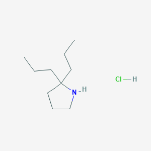 molecular formula C10H22ClN B2889732 2,2-Dipropylpyrrolidine hydrochloride CAS No. 2094839-46-8