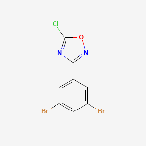 molecular formula C8H3Br2ClN2O B2889734 5-Chloro-3-(3,5-dibromophenyl)-1,2,4-oxadiazole CAS No. 1935414-70-2