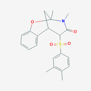 molecular formula C21H23NO4S B2889743 12-(3,4-二甲苯磺酰基)-9,10-二甲基-8-氧杂-10-氮杂三环[7.3.1.0^{2,7}]十三-2,4,6-三烯-11-酮 CAS No. 1005259-27-7