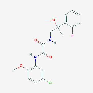 molecular formula C19H20ClFN2O4 B2889747 N1-(5-chloro-2-methoxyphenyl)-N2-(2-(2-fluorophenyl)-2-methoxypropyl)oxalamide CAS No. 1797184-40-7
