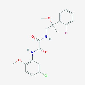 molecular formula C19H20ClFN2O4 B2889747 N1-(5-氯-2-甲氧基苯基)-N2-(2-(2-氟苯基)-2-甲氧基丙基)草酰胺 CAS No. 1797184-40-7