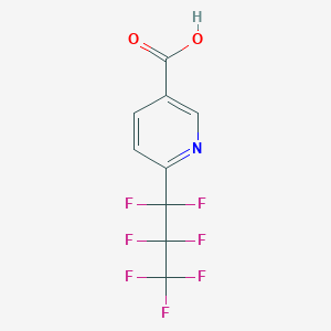 molecular formula C9H4F7NO2 B2889753 6-(Perfluoropropyl)nicotinic acid CAS No. 1105981-44-9