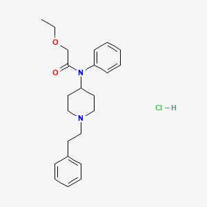 molecular formula C23H31ClN2O2 B2889754 2-Ethoxy-N-(1-phenethylpiperidin-4-yl)-N-phenylacetamide hydrochloride CAS No. 101365-55-3