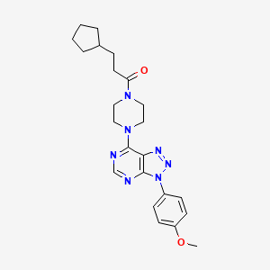 3-cyclopentyl-1-(4-(3-(4-methoxyphenyl)-3H-[1,2,3]triazolo[4,5-d]pyrimidin-7-yl)piperazin-1-yl)propan-1-one