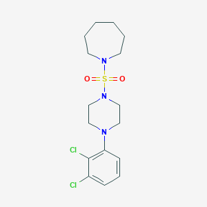 molecular formula C16H23Cl2N3O2S B288976 1-{[4-(2,3-Dichlorophenyl)-1-piperazinyl]sulfonyl}azepane 