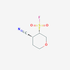 molecular formula C6H8FNO3S B2889762 (3S,4R)-4-cyanooxane-3-sulfonyl fluoride CAS No. 2243506-90-1; 2287346-47-6