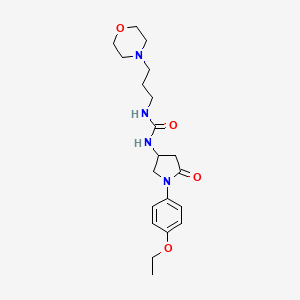 molecular formula C20H30N4O4 B2889788 1-(1-(4-Ethoxyphenyl)-5-oxopyrrolidin-3-yl)-3-(3-morpholinopropyl)urea CAS No. 894013-06-0
