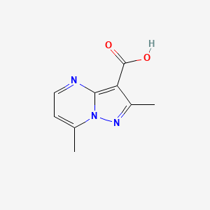 molecular formula C9H9N3O2 B2889789 2,7-Dimethylpyrazolo[1,5-a]pyrimidine-3-carboxylic acid CAS No. 1315364-32-9