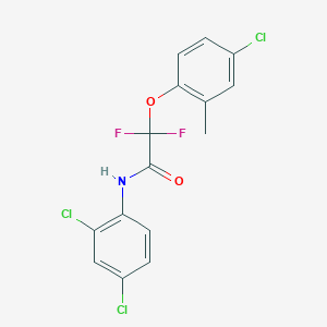 molecular formula C15H10Cl3F2NO2 B2889792 2-(4-氯-2-甲基苯氧基)-N-(2,4-二氯苯基)-2,2-二氟乙酰胺 CAS No. 339010-94-5