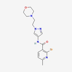 molecular formula C16H20BrN5O2 B2889793 2-bromo-6-methyl-N-{1-[2-(morpholin-4-yl)ethyl]-1H-pyrazol-4-yl}pyridine-3-carboxamide CAS No. 1428104-40-8