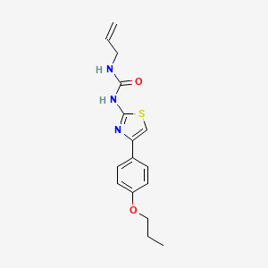 molecular formula C16H19N3O2S B2889794 1-烯丙基-3-(4-(4-丙氧苯基)噻唑-2-基)脲 CAS No. 1207054-00-9