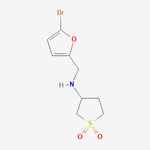 molecular formula C9H12BrNO3S B2889797 3-{[(5-溴-2-呋喃基)甲基]氨基}噻吩-1,1-二酮 CAS No. 1019483-44-3