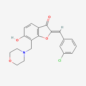 (Z)-2-(3-chlorobenzylidene)-6-hydroxy-7-(morpholinomethyl)benzofuran-3(2H)-one