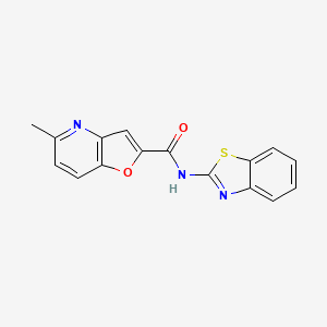 molecular formula C16H11N3O2S B2889799 N-(benzo[d]thiazol-2-yl)-5-methylfuro[3,2-b]pyridine-2-carboxamide CAS No. 941969-63-7