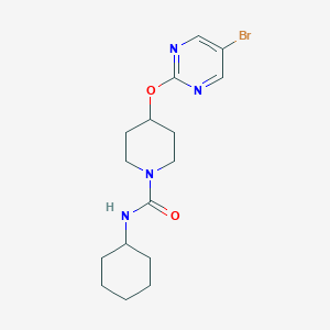molecular formula C16H23BrN4O2 B2889801 4-(5-Bromopyrimidin-2-yl)oxy-N-cyclohexylpiperidine-1-carboxamide CAS No. 2380142-84-5