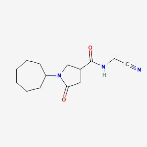 N-(cyanomethyl)-1-cycloheptyl-5-oxopyrrolidine-3-carboxamide