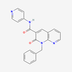 1-benzyl-2-oxo-N-pyridin-4-yl-1,2-dihydro-1,8-naphthyridine-3-carboxamide