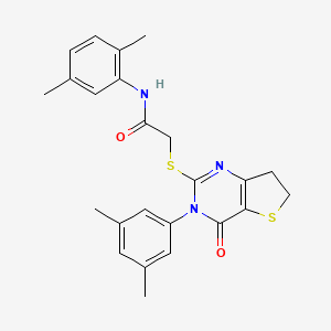 N-(2,5-dimethylphenyl)-2-((3-(3,5-dimethylphenyl)-4-oxo-3,4,6,7-tetrahydrothieno[3,2-d]pyrimidin-2-yl)thio)acetamide