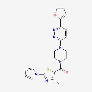 (4-(6-(furan-2-yl)pyridazin-3-yl)piperazin-1-yl)(4-methyl-2-(1H-pyrrol-1-yl)thiazol-5-yl)methanone