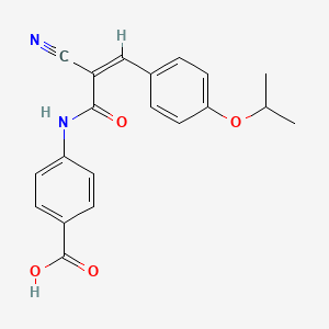 molecular formula C20H18N2O4 B2889813 4-[[(Z)-2-cyano-3-(4-propan-2-yloxyphenyl)prop-2-enoyl]amino]benzoic acid CAS No. 1259229-79-2