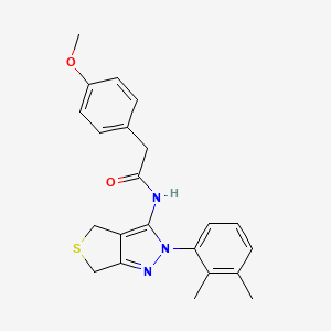 molecular formula C22H23N3O2S B2889826 N-[2-(2,3-dimethylphenyl)-4,6-dihydrothieno[3,4-c]pyrazol-3-yl]-2-(4-methoxyphenyl)acetamide CAS No. 450344-34-0