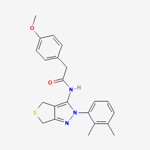 molecular formula C22H23N3O2S B2889826 N-[2-(2,3-二甲基苯基)-4,6-二氢噻吩并[3,4-c]吡唑-3-基]-2-(4-甲氧基苯基)乙酰胺 CAS No. 450344-34-0