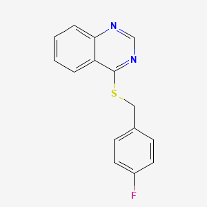 molecular formula C15H11FN2S B2889835 4-[(4-Fluorophenyl)methylsulfanyl]quinazoline CAS No. 852366-96-2