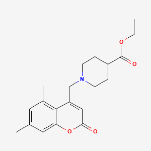 Ethyl 1-[(5,7-dimethyl-2-oxochromen-4-yl)methyl]piperidine-4-carboxylate