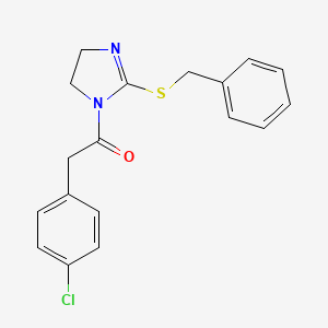 1-(2-(benzylthio)-4,5-dihydro-1H-imidazol-1-yl)-2-(4-chlorophenyl)ethanone