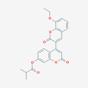 8-ethoxy-2,2'-dioxo-2H,2'H-[3,4'-bichromene]-7'-yl 2-methylpropanoate