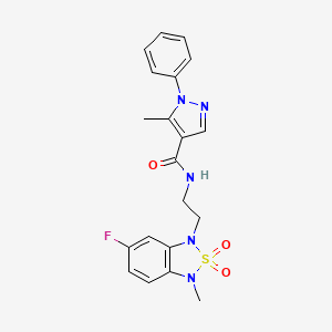 N-(2-(6-fluoro-3-methyl-2,2-dioxidobenzo[c][1,2,5]thiadiazol-1(3H)-yl)ethyl)-5-methyl-1-phenyl-1H-pyrazole-4-carboxamide