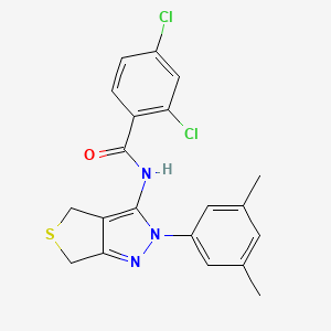 2,4-dichloro-N-[2-(3,5-dimethylphenyl)-4,6-dihydrothieno[3,4-c]pyrazol-3-yl]benzamide