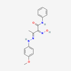 molecular formula C17H18N4O3 B2889872 2-(hydroxyimino)-3-[2-(4-methoxyphenyl)hydrazono]-N-phenylbutanamide CAS No. 241797-81-9