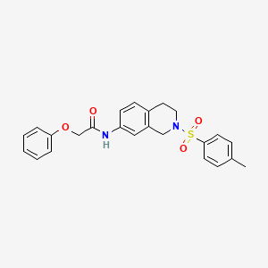 molecular formula C24H24N2O4S B2889896 2-phenoxy-N-(2-tosyl-1,2,3,4-tetrahydroisoquinolin-7-yl)acetamide CAS No. 955224-82-5