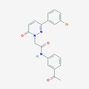 molecular formula C20H16BrN3O3 B2889897 N-(3-acetylphenyl)-2-(3-(3-bromophenyl)-6-oxopyridazin-1(6H)-yl)acetamide CAS No. 899989-72-1