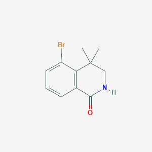 molecular formula C11H12BrNO B2889908 5-Bromo-4,4-dimethyl-3,4-dihydroisoquinolin-1(2H)-one CAS No. 1430563-79-3