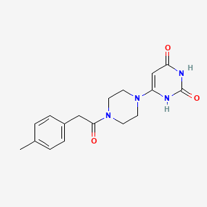 molecular formula C17H20N4O3 B2889913 6-[4-[2-(4-Methylphenyl)acetyl]piperazin-1-yl]-1H-pyrimidine-2,4-dione CAS No. 2379994-00-8