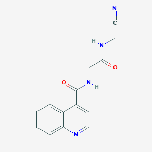 molecular formula C14H12N4O2 B2889921 N-[2-(Cyanomethylamino)-2-oxoethyl]quinoline-4-carboxamide CAS No. 2185982-23-2