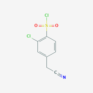 2-Chloro-4-(cyanomethyl)benzene-1-sulfonyl chloride