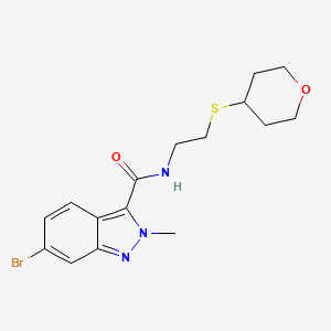 6-bromo-2-methyl-N-(2-((tetrahydro-2H-pyran-4-yl)thio)ethyl)-2H-indazole-3-carboxamide