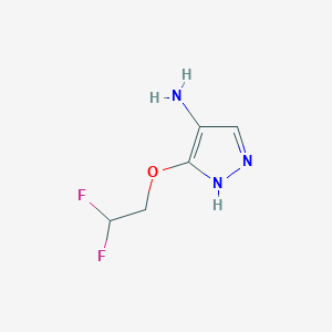 molecular formula C5H7F2N3O B2889932 5-(2,2-Difluoroethoxy)-1H-pyrazol-4-amine CAS No. 2287320-66-3