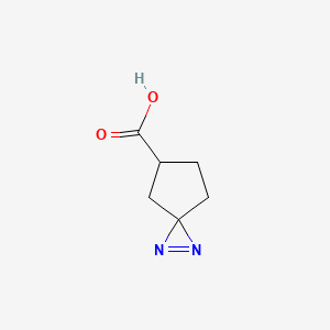 molecular formula C6H8N2O2 B2889936 1,2-Diazaspiro[2.4]hept-1-ene-5-carboxylic acid CAS No. 2098110-76-8