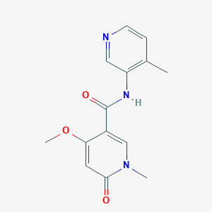molecular formula C14H15N3O3 B2889937 4-methoxy-1-methyl-N-(4-methylpyridin-3-yl)-6-oxo-1,6-dihydropyridine-3-carboxamide CAS No. 2034618-37-4