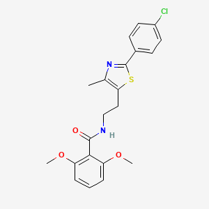 molecular formula C21H21ClN2O3S B2889944 N-{2-[2-(4-氯苯基)-4-甲基-1,3-噻唑-5-基]乙基}-2,6-二甲氧基苯甲酰胺 CAS No. 894003-69-1