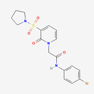 N-(4-bromophenyl)-2-(2-oxo-3-(pyrrolidin-1-ylsulfonyl)pyridin-1(2H)-yl)acetamide